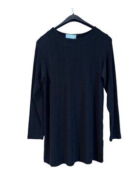 Beechers Brook Sweater Womens Sm Black Long Sleeve Acetate Spandex Blend Vintage